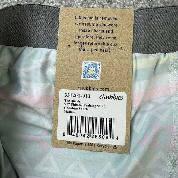 Chubbies 5.5" The Ultimate Training Shorts Mens Sz Medium Black The Quests - Picture 8 of 11